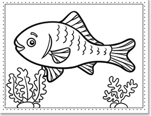 goldfish - 15 Free Printable Fish Coloring Pages for Kids of All Ages - fish coloring book, fish coloring sheets for under the sea fun - Press Print Party!