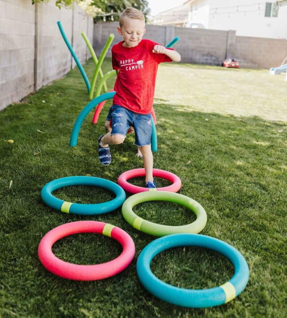 pool noodle obstacle course - 23 DIY Summer Fun Activities to Get Kids off the Couch Now - Press Print Party!