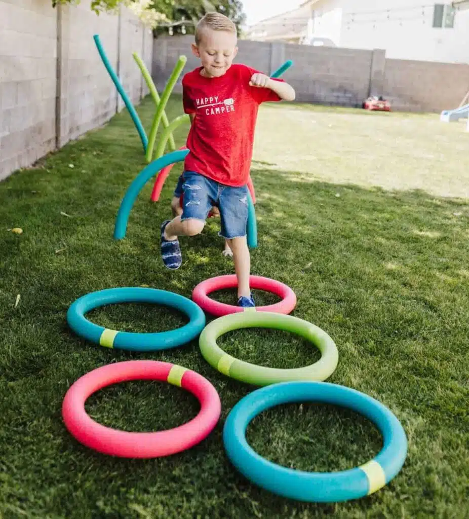pool noodle obstacle course - 23 DIY Summer Fun Activities to Get Kids off the Couch Now - Press Print Party!