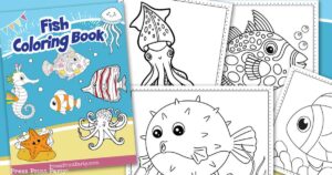 15 Free Printable Fish Coloring Pages for Kids of All Ages - fish coloring book, fish coloring sheets for under the sea fun - Press Print Party!