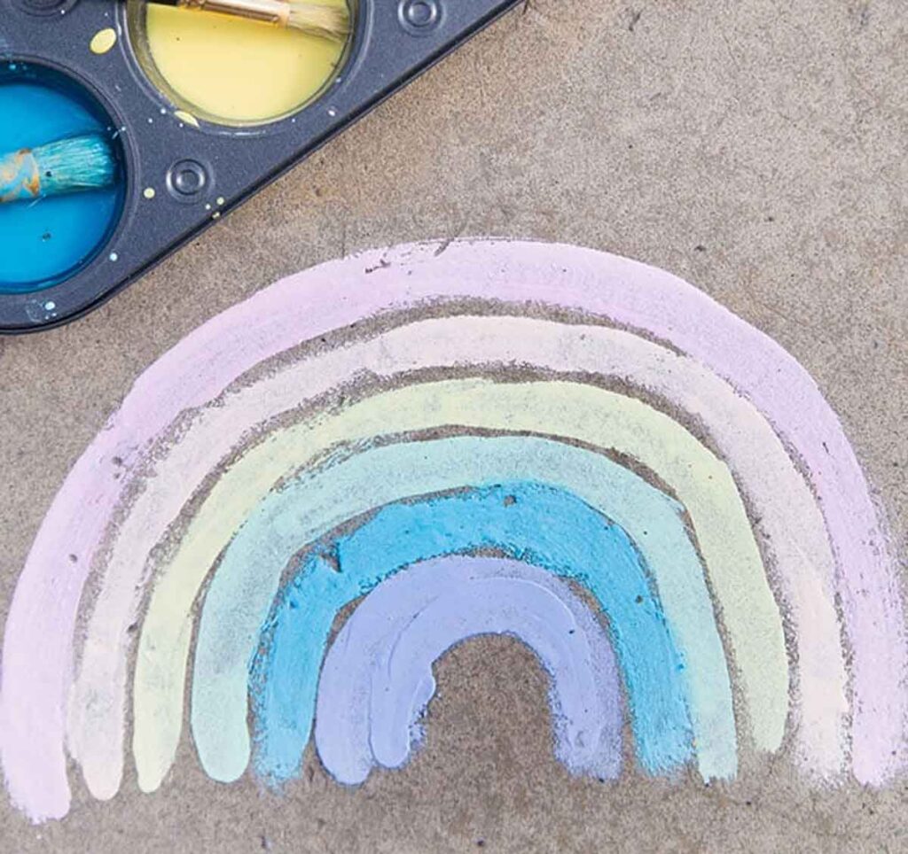 side walk chalk paint - 23 DIY Summer Fun Activities to Get Kids off the Couch Now - Press Print Party!