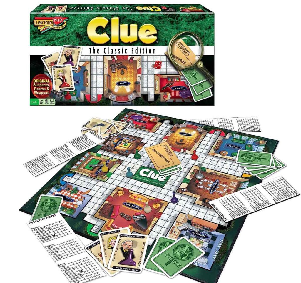 classic clue - board games for family game night everyone will enjoy