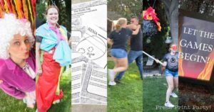 5 creative hunger games party activities and games with scavenger hunt and free printables. press print party!