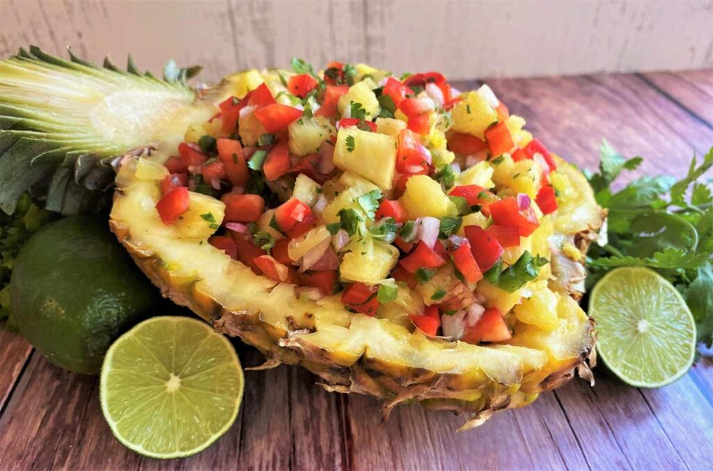 Pineapple Salsa - 25 Yummy Hawaiian luau party foods for your next backyard bash - tropical foods and recipes - Press Print Party!