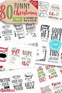 80 MORE Funny Christmas Tags Printable - Set 2 - Press Print Party!