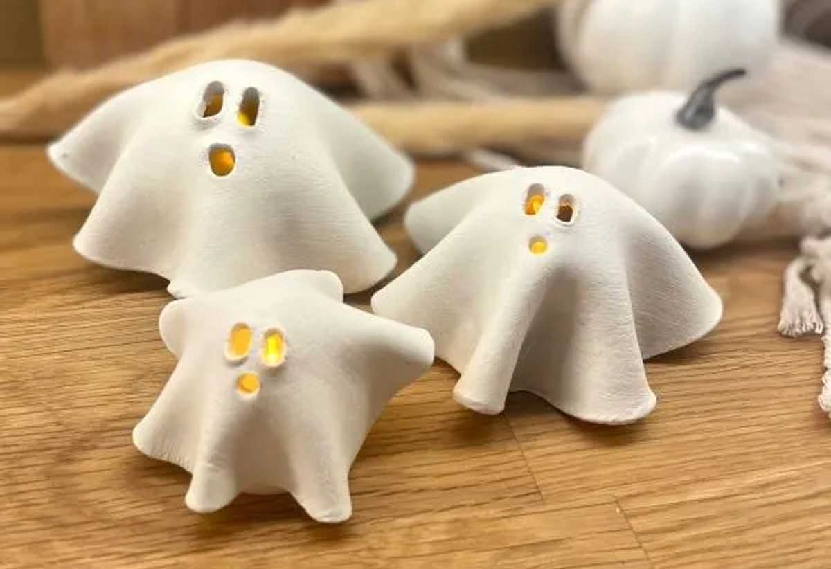 Cute and Easy Clay Ghost Craft for Kids