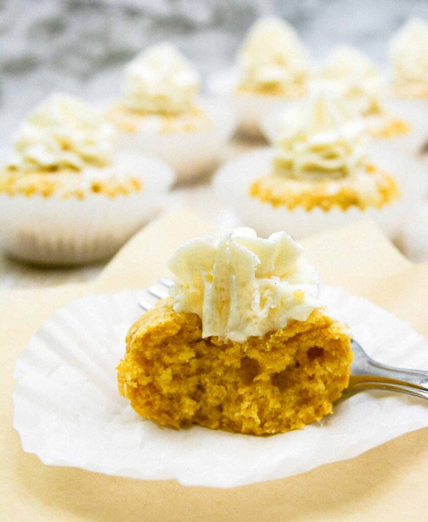 Best mini pumpkin bundt cake with cream cheese frosting recipe with powered sugar, delicious perfect fall dessert - Press Print Party!