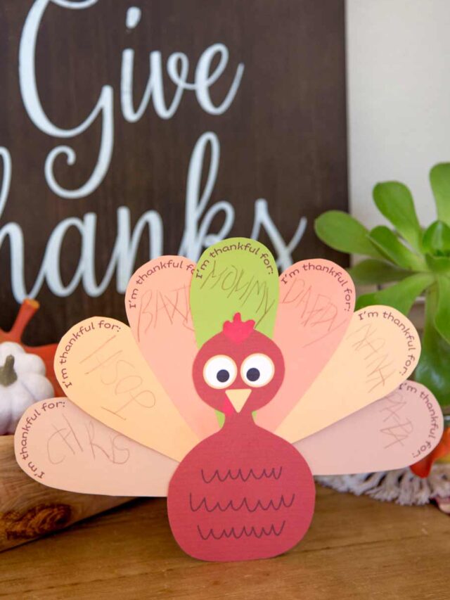 Thankful Turkey Craft Free Printable