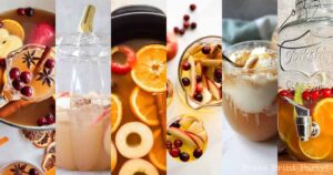- Tasty Thanksgiving punch recipe non-alcoholic and alcoholic to feed a crowd. fall punch recipes - Press Print Party