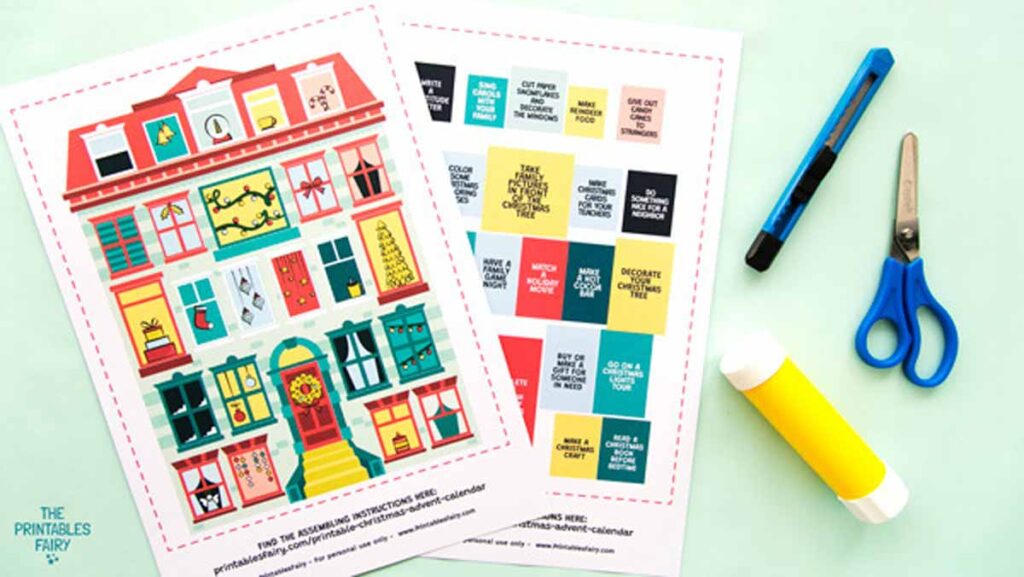 Christmas advent calendar ideas for kids to countdown till Christmas. free printables and crafts - Press Print Party!