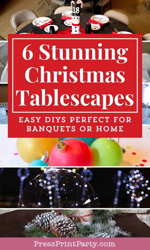 6 Stunning Christmas tablescapes and easy Diys for banquets or home - Press Print Party!