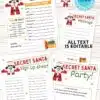 Secret Santa Kids Questionnaire Printable Secret Santa Gift Exchange Kit for School Secret Santa Flyer Invitation Template Santa Gift Tags - Press Print Party