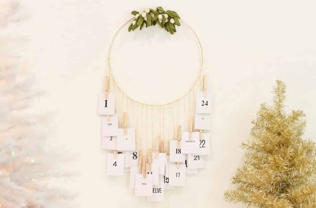 Christmas advent calendar ideas for kids to countdown till Christmas. free printables and crafts - Press Print Party!