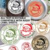 Christmas Stickers Printable Christmas Canning Labels Christmas Jam Round Sticker Homemade Christmas gift Label Vintage Santa Custom Apothecary Labels, instant download avery Christmas labels custom canning labels jar labels - Press Print Party