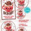 you're the bomb gift tags for christmas hot chocolate bomb tags hot cocoa bombs tags and avery 2 inch labels cute kawaii style - Press Print Party!