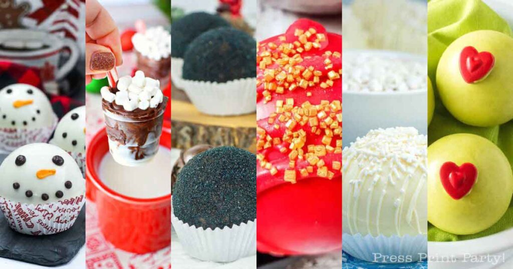 10 unique Christmas hot cocoa bombs - Press Print Party!