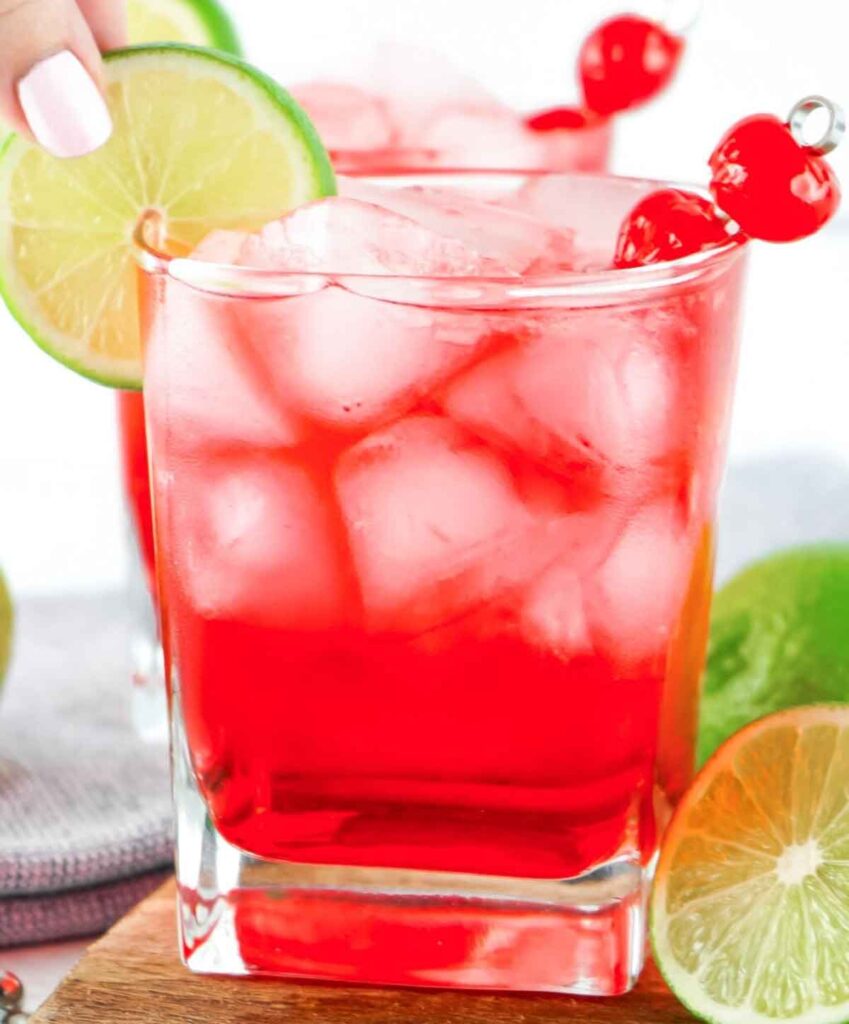flirty shirley cocktail- 30 romantic valentine's day drinks to set the mood - Press Print Party