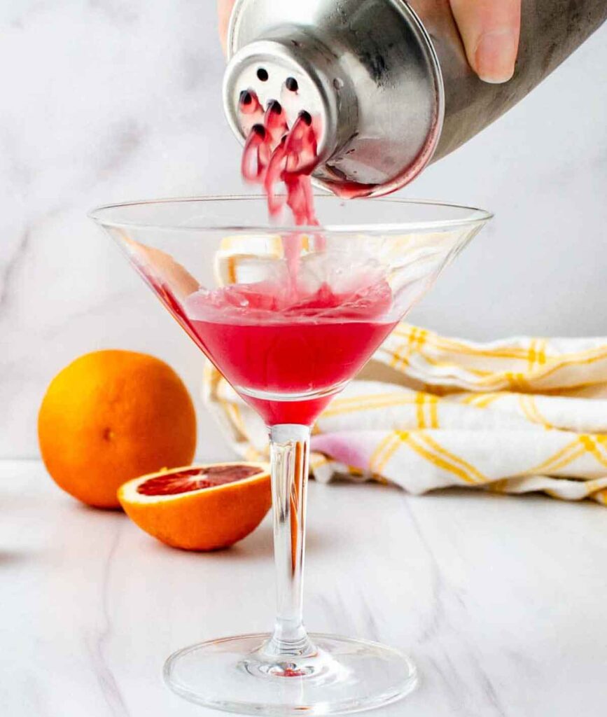 blood orange martini- 30 romantic valentine's day drinks to set the mood - Press Print Party