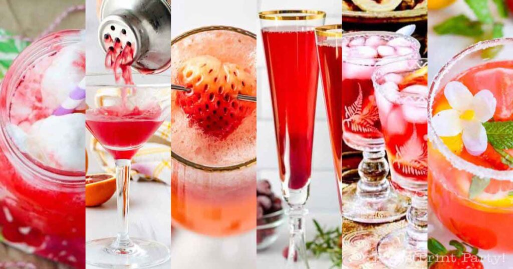 featured image of 6 red drinks- 30 romantic valentine's day drinks to set the mood - Press Print Party