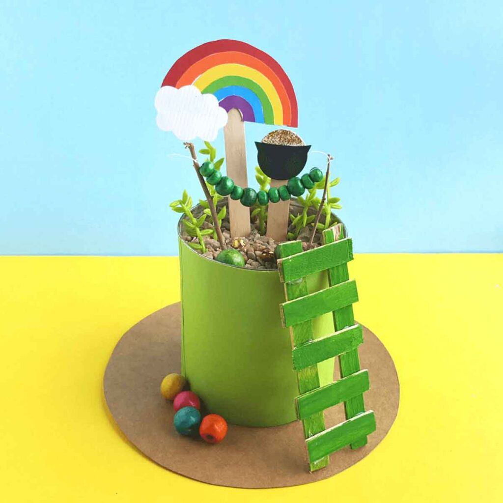 Leprechaun Trap: Mini Garden For K- 19 Creative Leprechaun Crafts for Kids on St. Patrick's Day - Press Print Party!