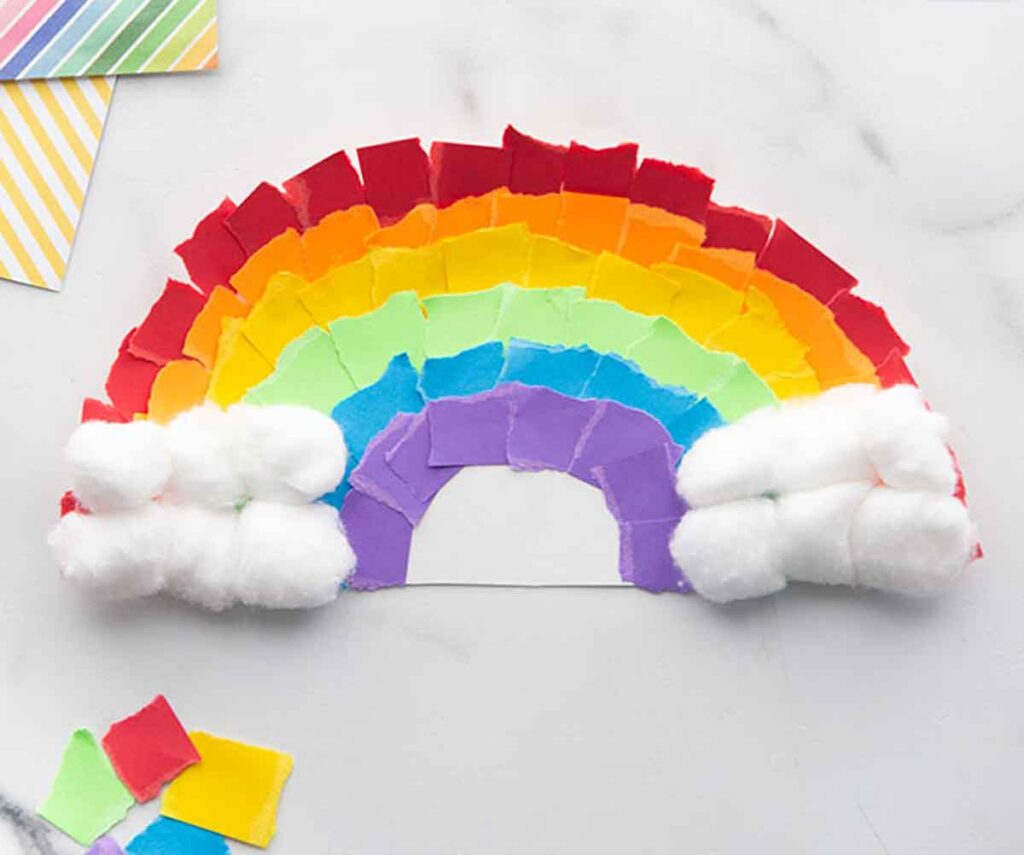 paper plate rainbow - 21 cool rainbow crafts for kids and art ideas - Press Print Party!