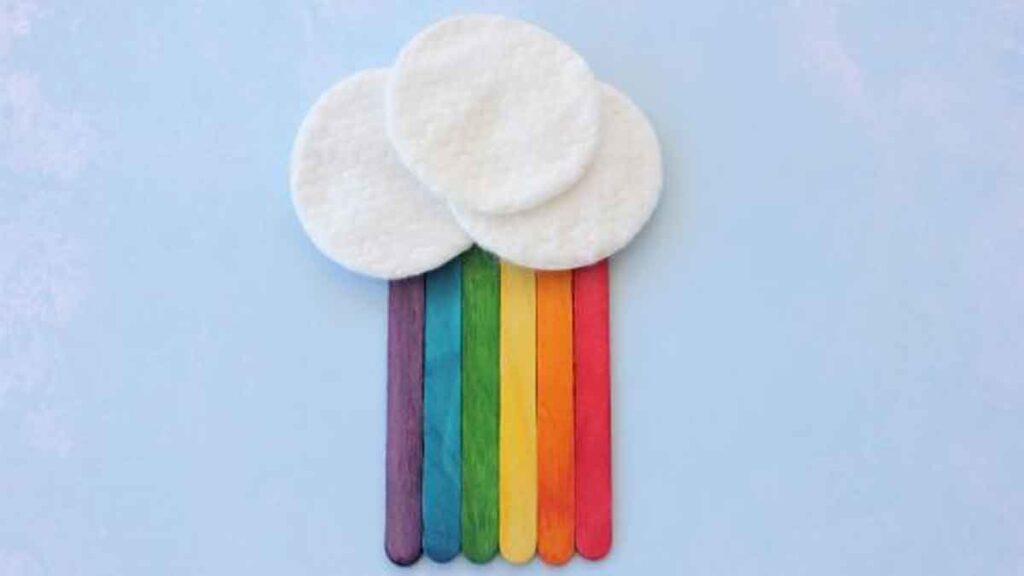 popsicle sticks rainbow craft - 25 cool rainbow crafts for kids and art ideas - Press Print Party!