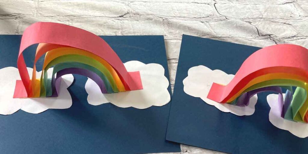 strip rainbow craft - 25 cool rainbow crafts for kids and art ideas - Press Print Party!