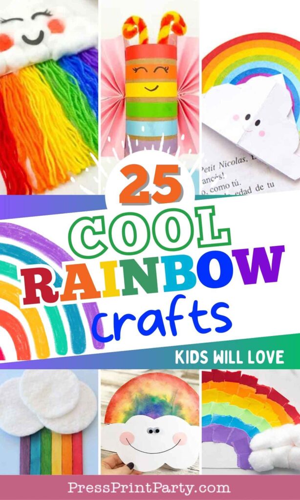 25 cool rainbow crafts for kids and art ideas - Press Print Party!