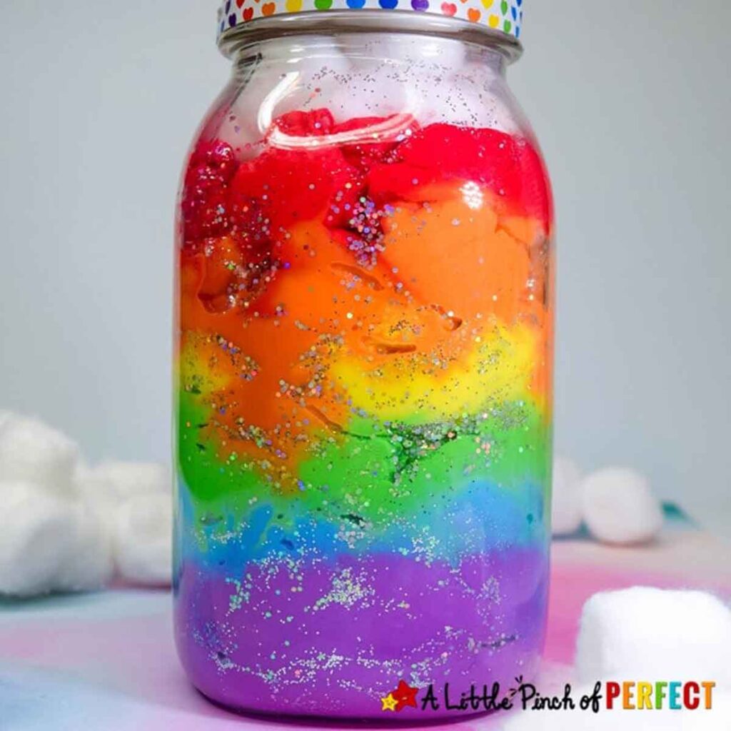 rainbow jar craft - 25 cool rainbow crafts for kids and art ideas - Press Print Party!