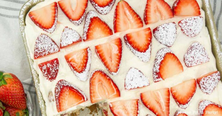 strawberry tiramisu recipe with no coffee, and no bake Press Print Party!