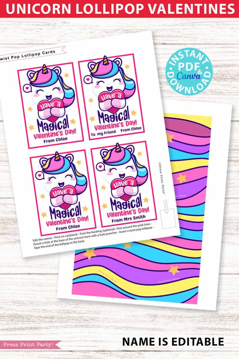 FREE Butterfly Valentine Lollipop Printable Cards for Kids - Press ...