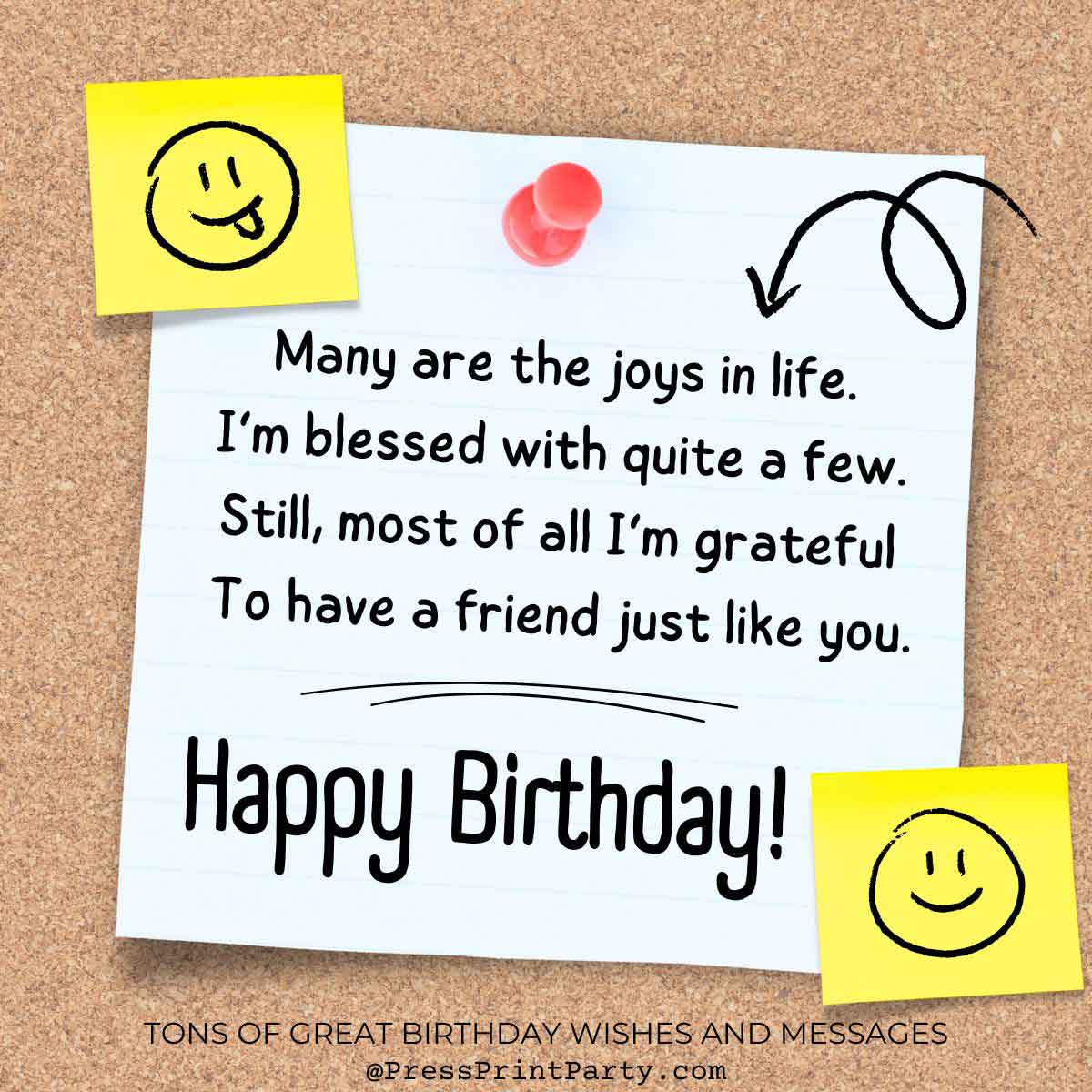 birthday poem for friends - Tons of Awesome Happy Birthday Wishes & Messages to Write in a Birthday Card - Press Print Party!