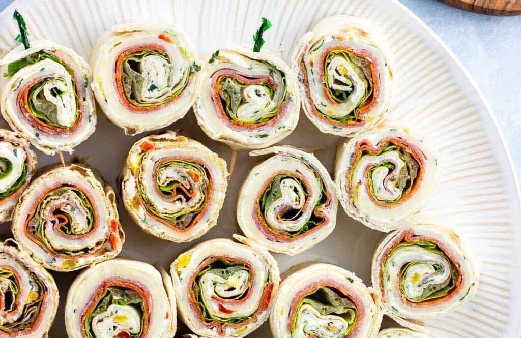 Italian Pinwheels by My Sequined Life - Easy Football Finger Foods for Your Game Day Party - Press Print Party!