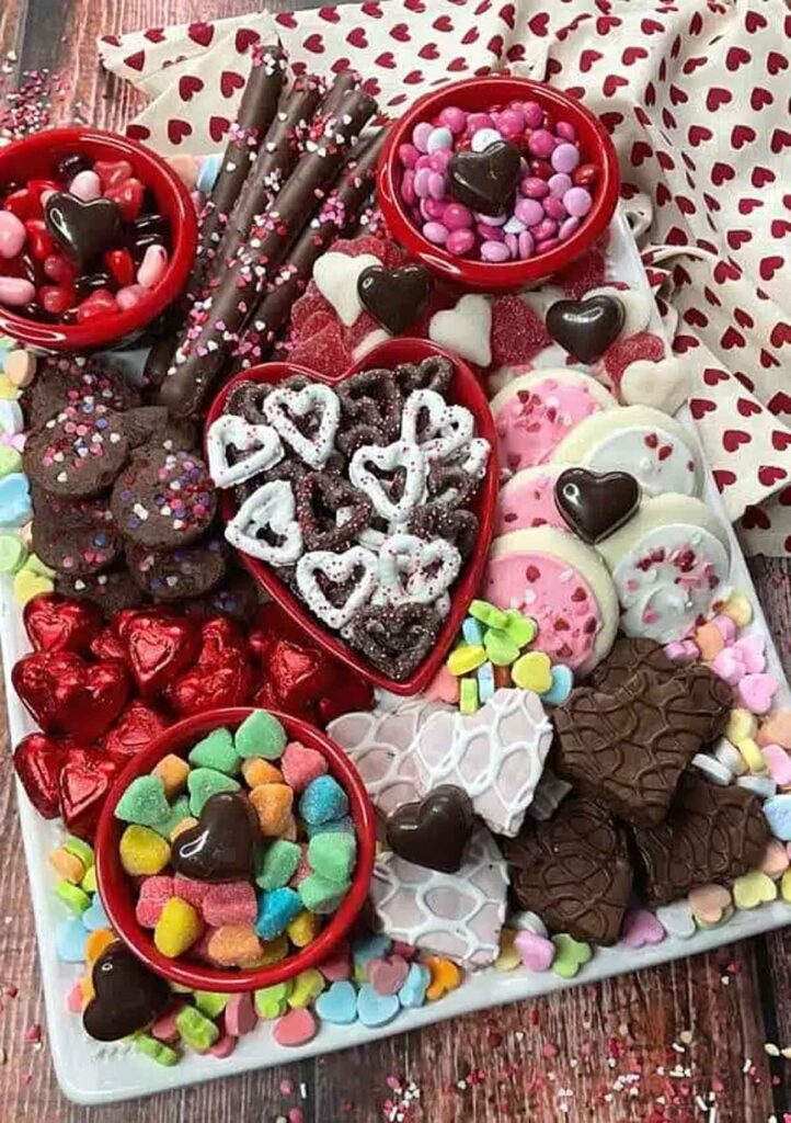 Kid’s Valentine’s Day Snack Board by Unique Gifter - 20 Valentine Charcuterie Boards: Ideas and Inspiration