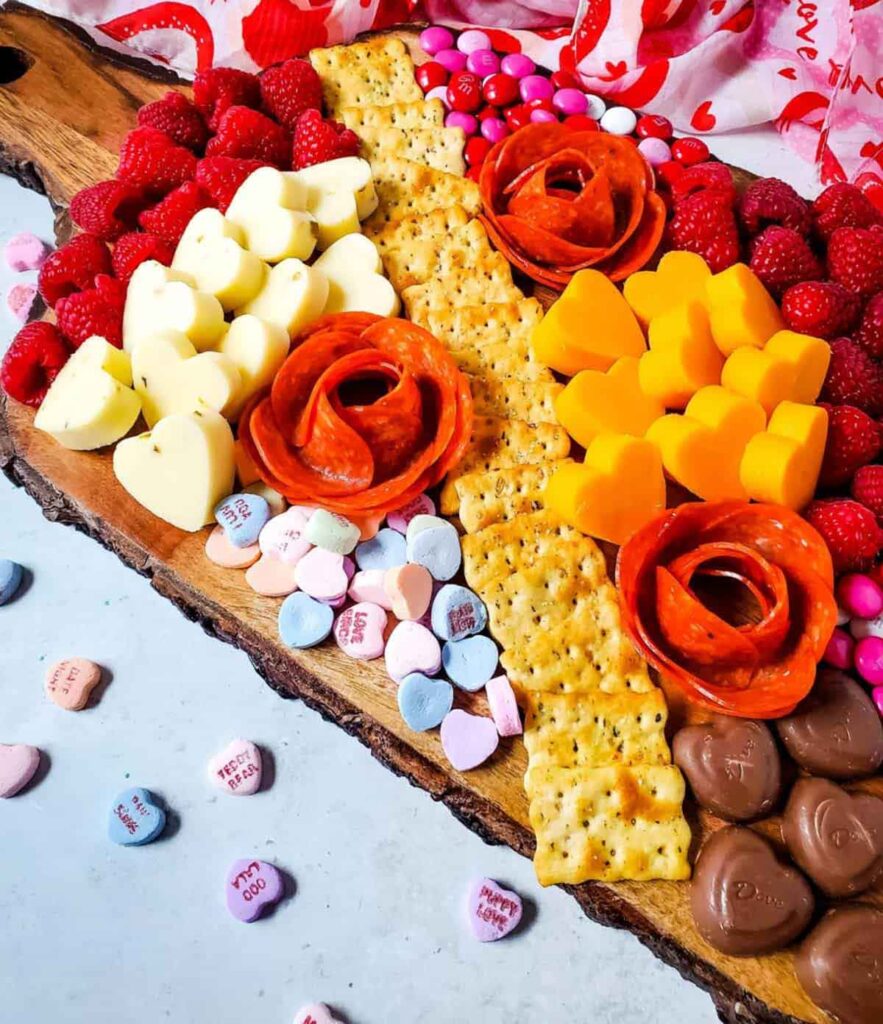 Easy Valentine’s Charcuterie Board by A Crazy Family - 20 Valentine Charcuterie Boards: Ideas and Inspiration