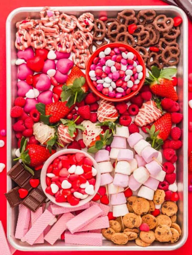 Valentine’s Day Board by Little Sunny Kitchen - 20 Valentine Charcuterie Boards: Ideas and Inspiration