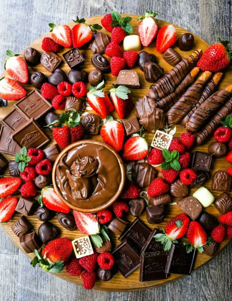 Chocolate Dessert Board by Modern Honey - 20 Valentine Charcuterie Boards: Ideas and Inspiration