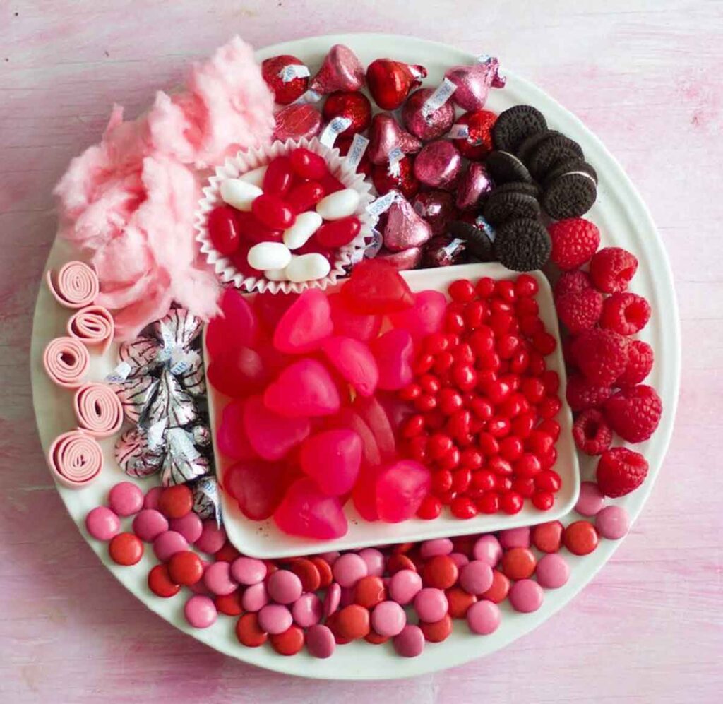 Pinkalicious Dessert Plate by Baked By Blair - 20 Valentine Charcuterie Boards: Ideas and Inspiration