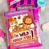 Kids Valentine Card Printable Food Valentine Gift Classroom Valentine Cute I'm Wild About You Class Valentine Exchange Cookie Circus Animals crackers snack bag non candy valentines - Press Print Party!