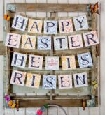 Free Floral Happy Easter &amp; He is Risen Banner Printable