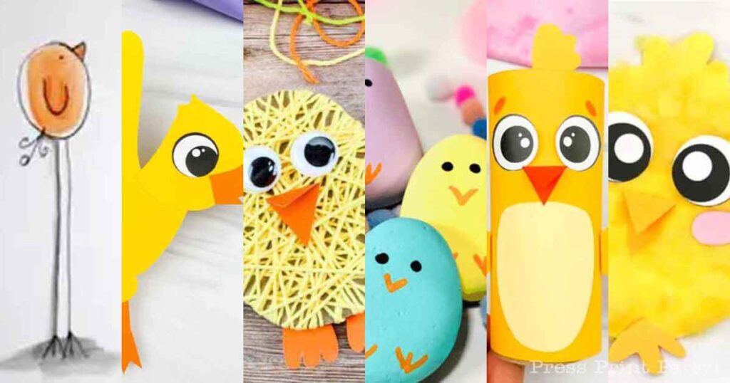 27 easter chicks crafts for kids you'll love - Press Print Party!