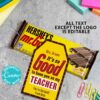 mr goodbar candy thank you tag editable with canva printable - Press print Party