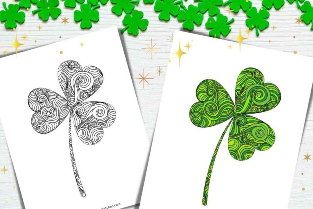 shamrock coloring page