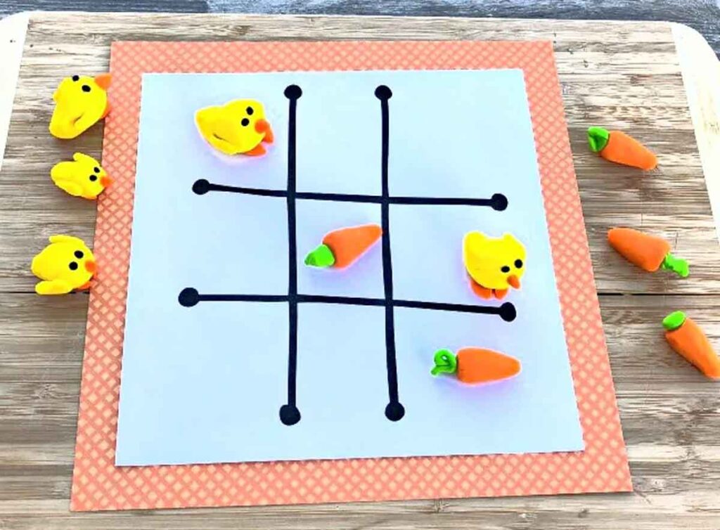 chicks and carrot tic tac toe