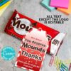 mounds candy bar thank you gift tag you deserve mounds of thanks editable with canva printable - press print party