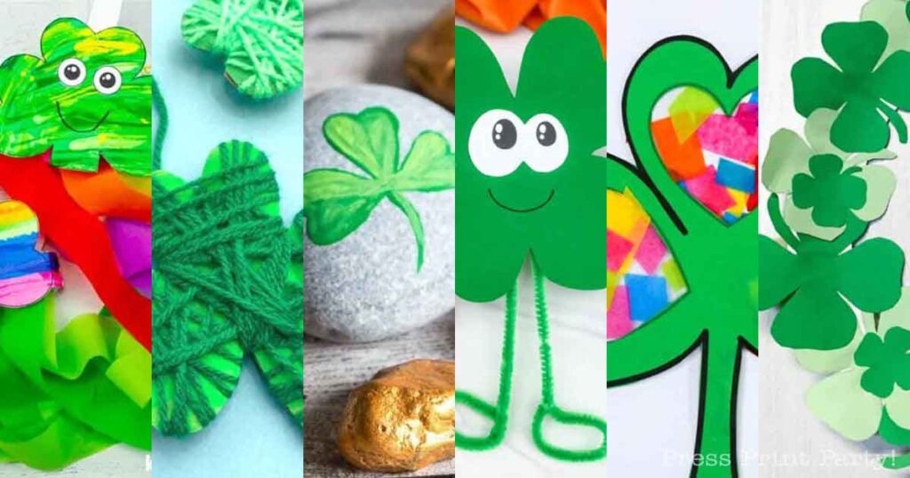 17 simple shamrock crafts for kids - Press Print Party!