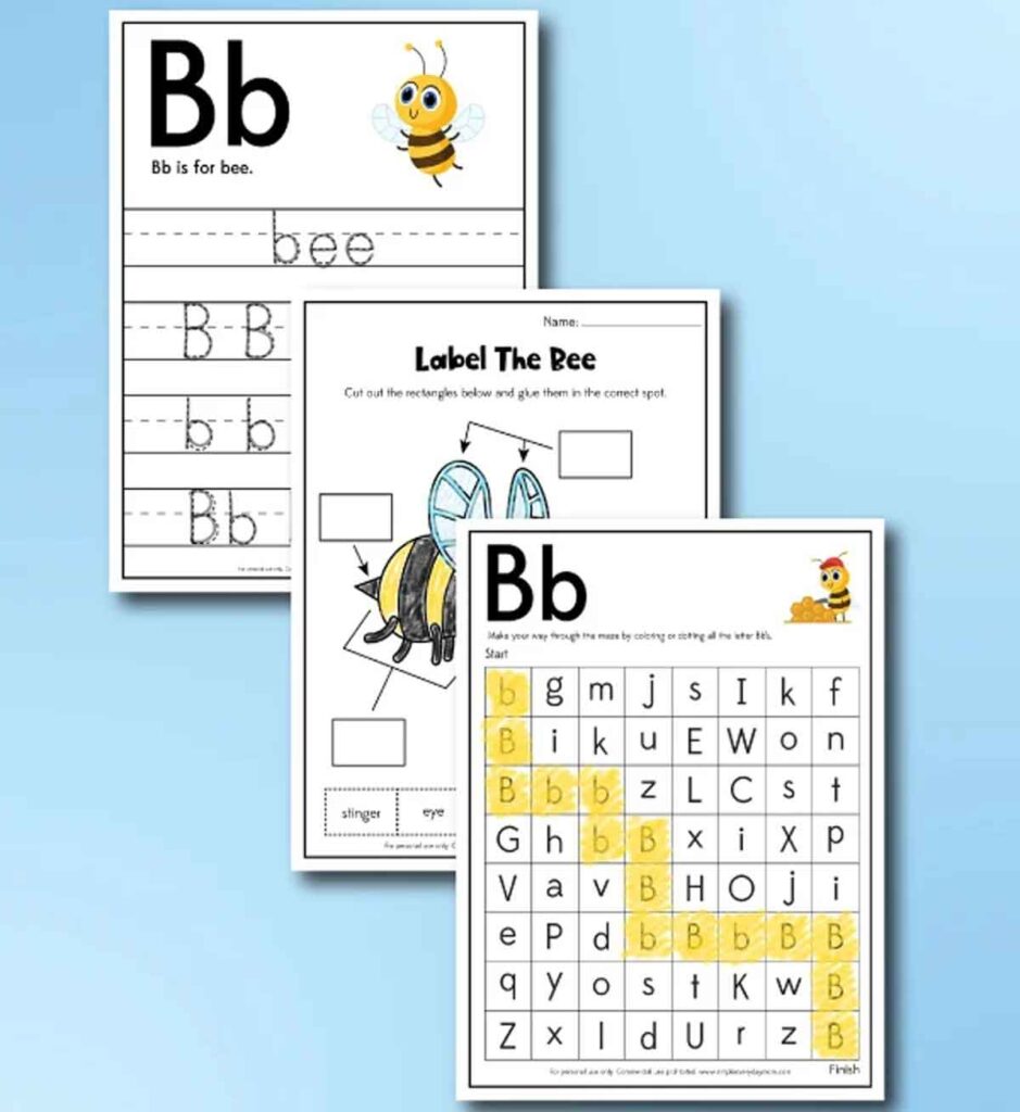 bee worksheets for spring.