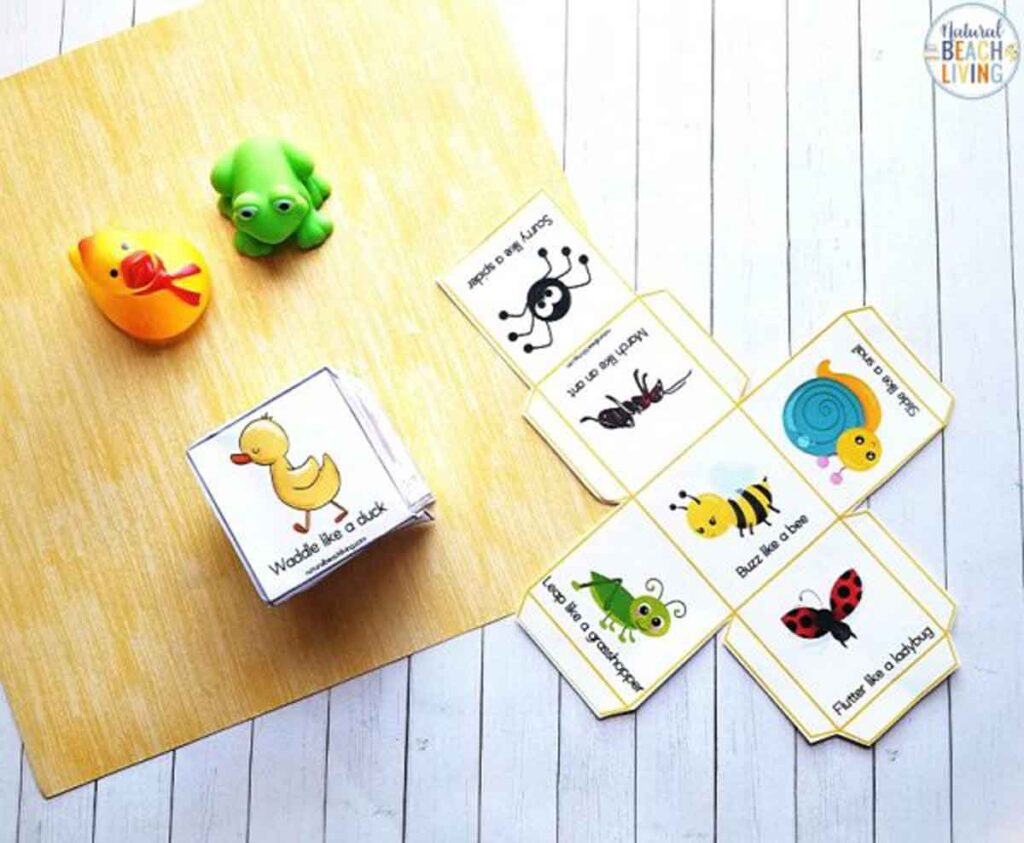spring movement activities dice
