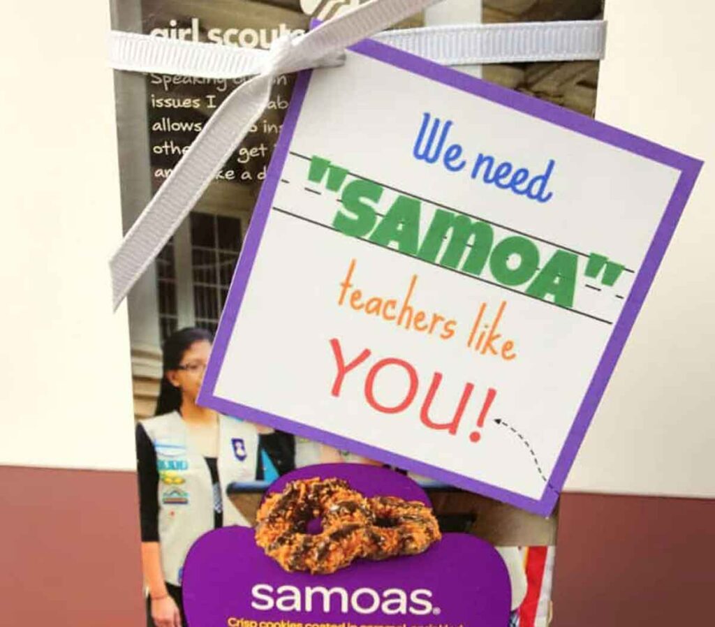 we need samoa teachers like you! tag with girl scouts cookies