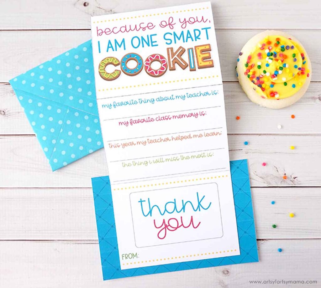 Thanks for making me one smart cookie folded card with envelope
